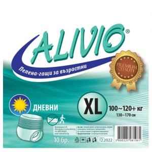 Alivio Пелени-гащи за възрастни дневни XL 100-120 кг x10 броя