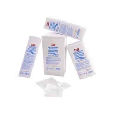 Нестерилни марлени компреси 7,5/7,5 см 16 дипли х100 бр Medica