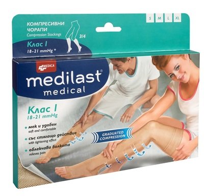Medilast Компресивен чорап при разширени вени клас I 3/4 L Medica