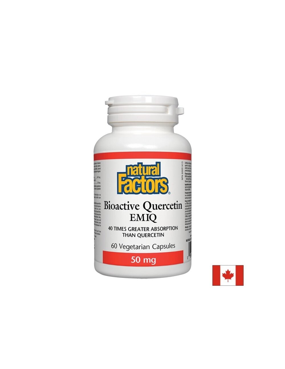 Bioactive Quercetin EMIQ / Биоактивен Kверцетин 50 mg x 60 капсули Natural Factors