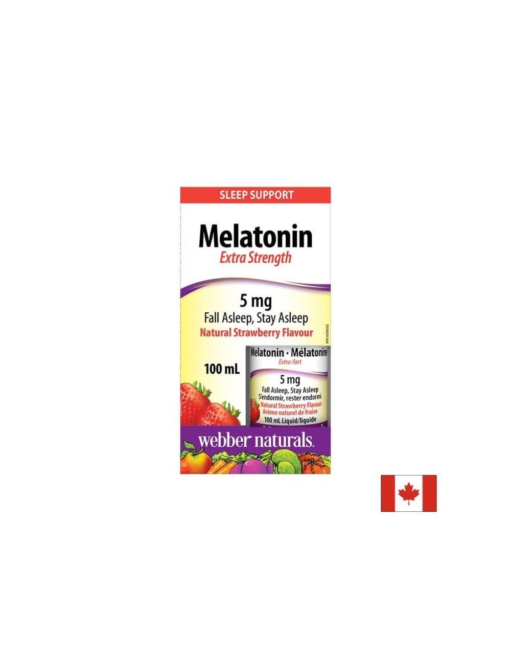 Melatonin Extra Strength/ Мелатонин (капки с вкус на ягода), 100 ml