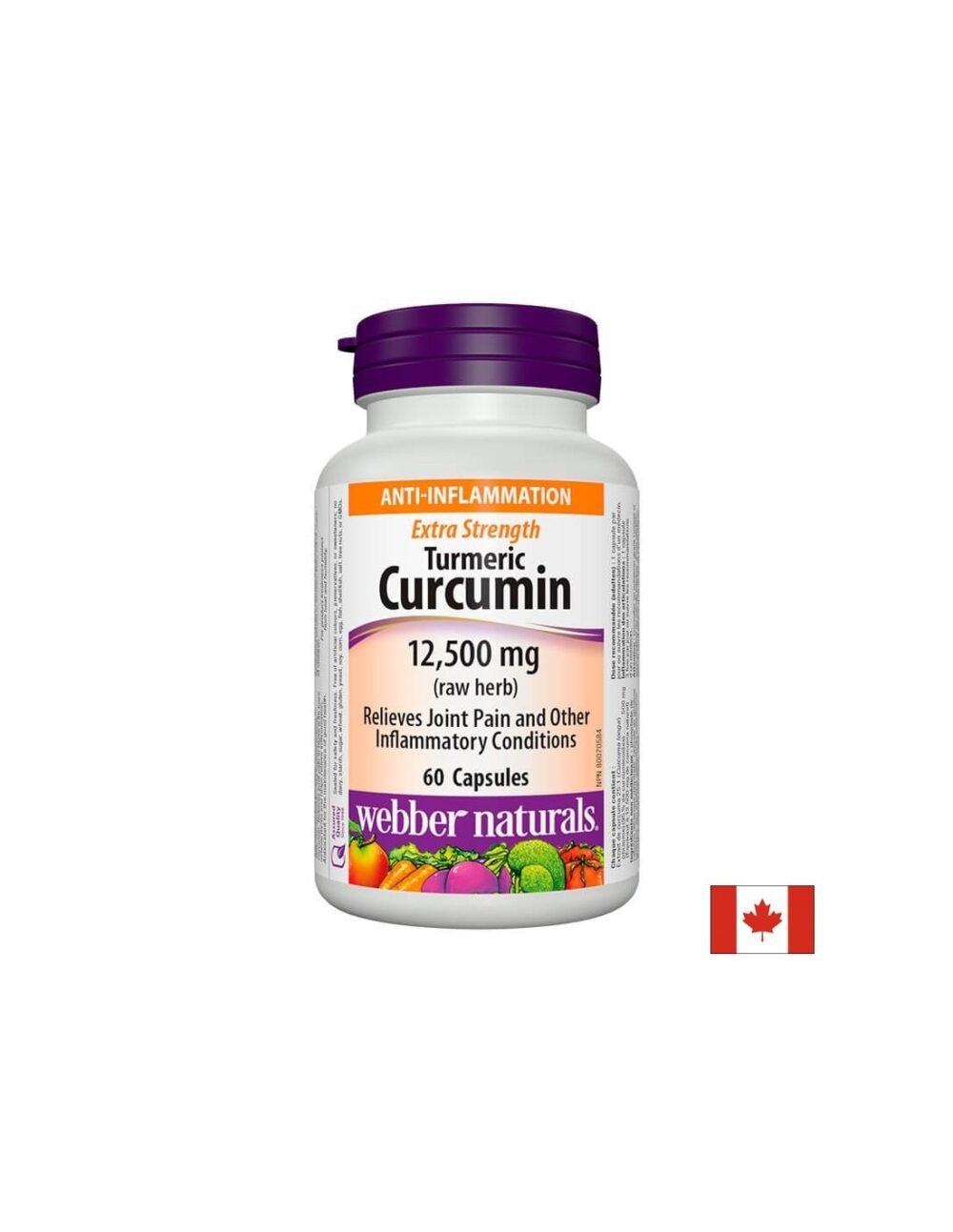 Turmeric Curcumin Extra Strength/ Куркума (куркумин) 500 mg х 60 капсули Webber Naturals