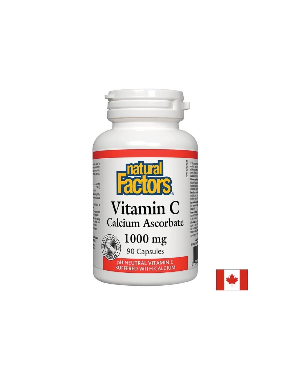 Vitamin C / Витамин С (калциев аскорбат), 1000 mg, 90 капсули Natural Factors
